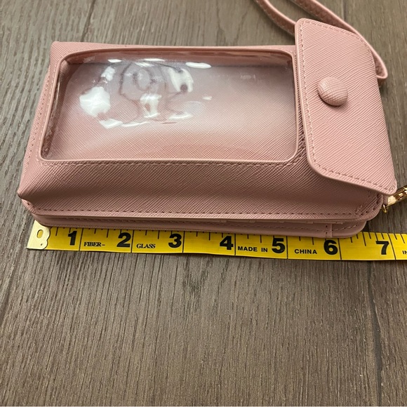 Salmon Colored Crossbody Cell Phone/Wallet Purse - Picture 9 of 14